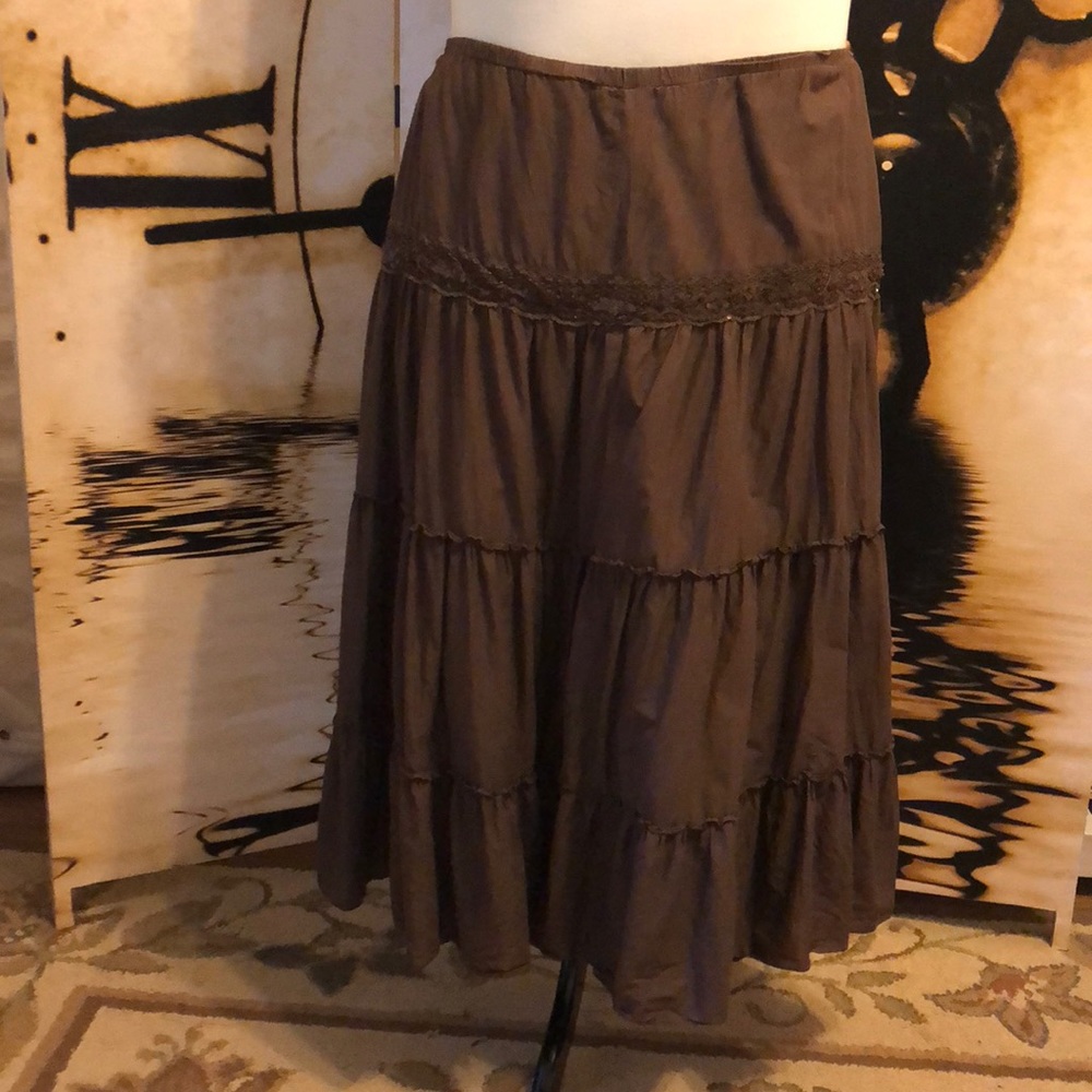 Cute Boho Broomstick Maxi Skirt